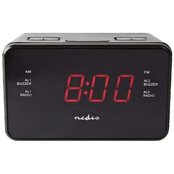Nedis Nedis  Satovi Réveil numérique  CLAR002BK écran LED rouge  Nedis