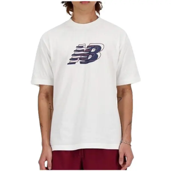 New Balance New Balance  Majice kratkih rukava T-shirt  MT41526WT 100% coton blanc  New Balance