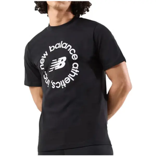New Balance New Balance  Majice kratkih rukava T-shirt  mt43907-bk 100% coton  New Balance