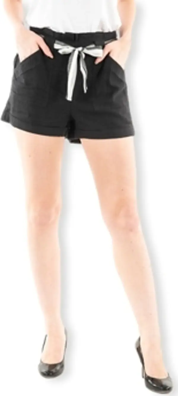 Only Only  Bermude i kratke hlače Luna Linen Shorts - Black  Only