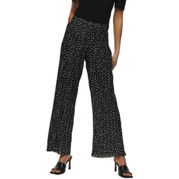 Only Only  Hlače Elema Pleated Trousers - Black Mini Flower  Only