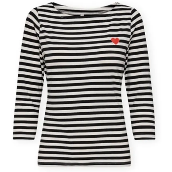 Only Only  Majice dugih rukava Noos Top Fifi Life - Cloud Dancer/Black  Only