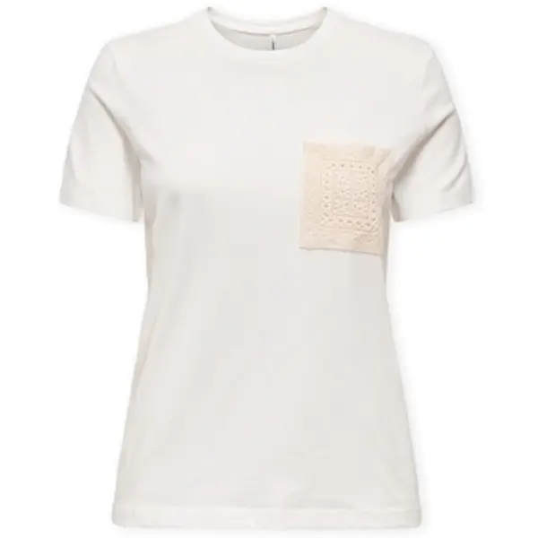 Only Only  Majice kratkih rukava Top Enja Life Pocket - Cloud Dancer  Only