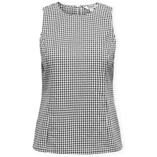 Only Only  Majice s naramenicama i majice bez rukava Top Maye Check - Black/White  Only