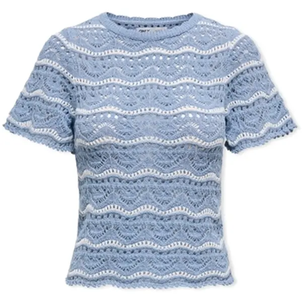 Only Only  Puloveri Anna Sofia Life Knit - Forever Blue/Cloud Dancer  Only