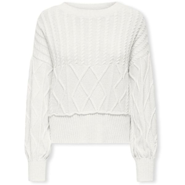 Only Only  Puloveri Katia Life Loose Cable Knit - Cloud Dancer  Only
