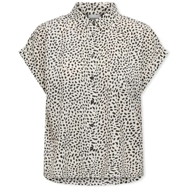 Only Only  Topovi i bluze Noos Hannover Life Shirt - Cloud Dancer/Black Grap  Only