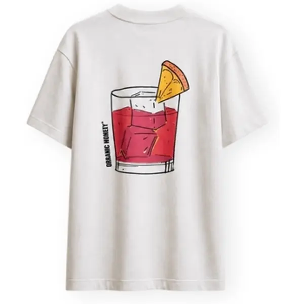 Organic Monkey Organic Monkey  Majice kratkih rukava The Citrus Noir T-Shirt - Cream  Organic Monkey