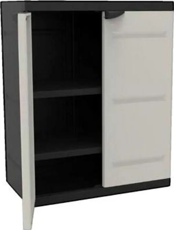 plastiken plastiken  Vanjsko spremište Armoire basse  TITANIUM beige et noir  plastiken