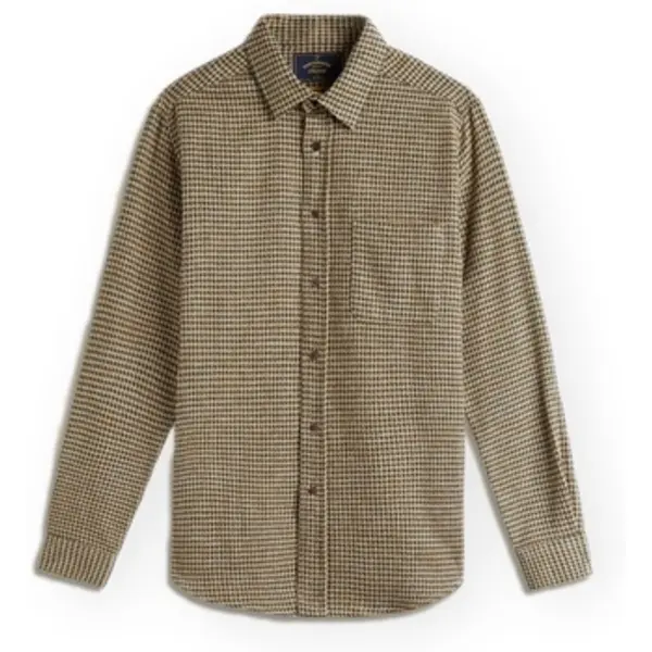 Portuguese Flannel Portuguese Flannel  Košulje dugih rukava Abstract Pied Poule Shirt - Green  Portuguese Flannel