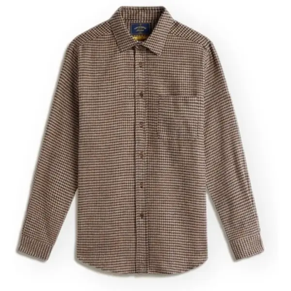 Portuguese Flannel Portuguese Flannel  Košulje dugih rukava Abstract Pied Poule Shirt - Navy  Portuguese Flannel