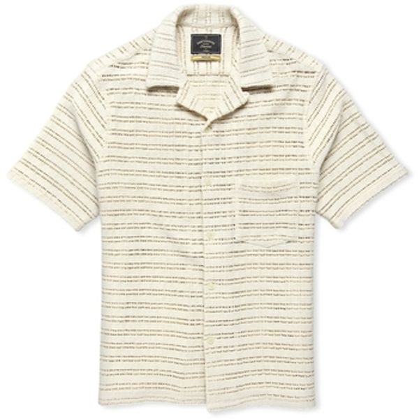 Portuguese Flannel Portuguese Flannel  Košulje dugih rukava Drove Knit Shirt - Offwhite  Portuguese Flannel