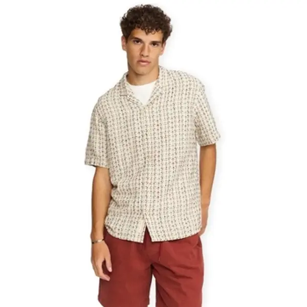 Revolution Revolution  Košulje kratkih rukava Cuban Shirt 3252 - Off White  Revolution
