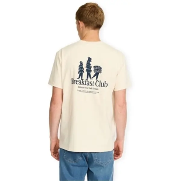 Revolution Revolution  Majice / Polo majice Printed T-Shirt 1458 BRE - Off White  Revolution