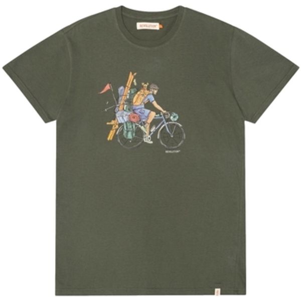Revolution Revolution  Majice / Polo majice Regular T-Shirt 1333 CYC - Army  Revolution