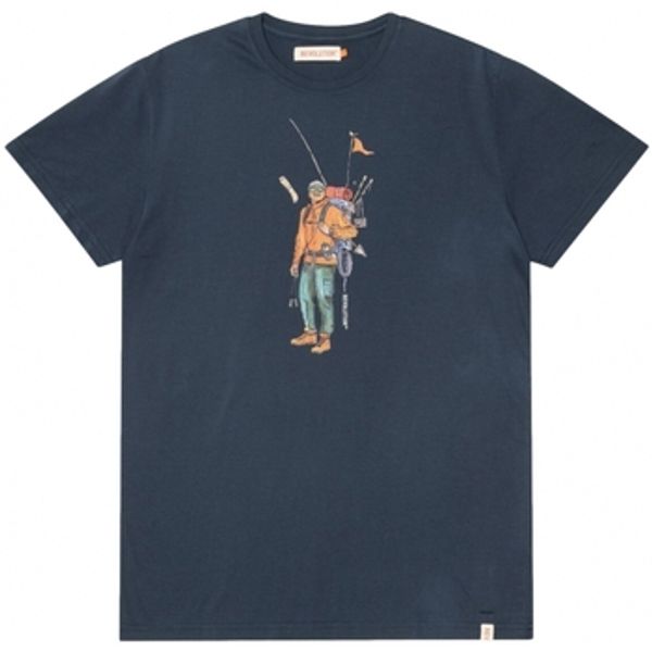 Revolution Revolution  Majice / Polo majice Regular T-Shirt 1333 HIK - Navy  Revolution