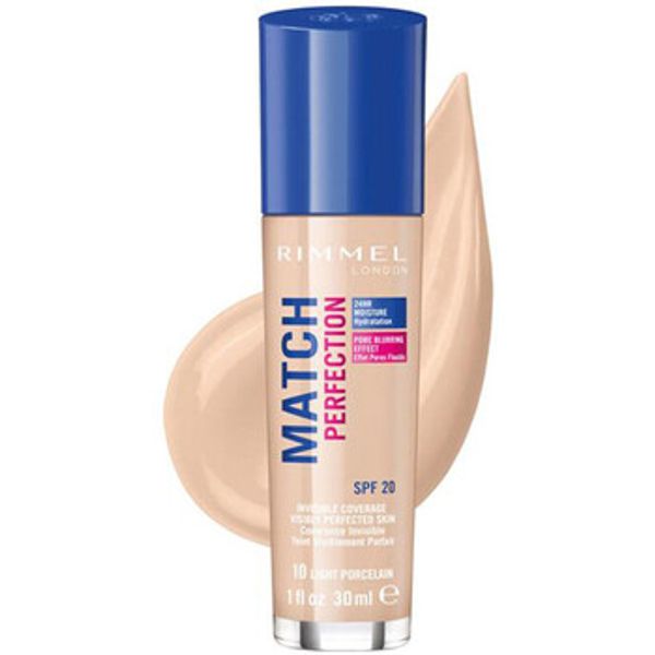 Rimmel London Rimmel London  Tekući puderi i primeri Match Perfection Foundation - 10 Light Porcelain  Rimmel London