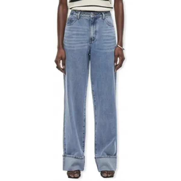 Rouge Edit Rouge Edit  Trapez traperice / Sa širokim nogavicama Jolie Jeans - Light Blue Denim  Rouge Edit
