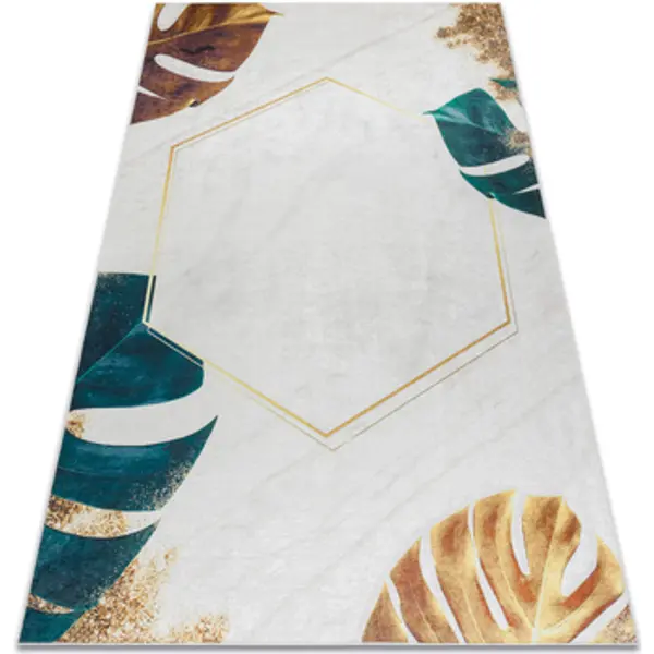 Rugsx Rugsx  Tepisi ANDRE 1150 pranje tepiha Monstera lišće, kocka 120x170 cm  Rugsx
