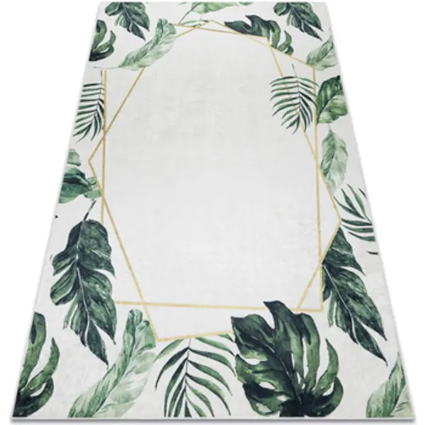 Rugsx Rugsx  Tepisi ANDRE 1168 pranje tepiha Monstera lišće, geometr 160x220 cm  Rugsx