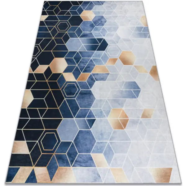 Rugsx Rugsx  Tepisi ANDRE 1216 pranje tepiha Kocka, geometrijski protu 80x150 cm  Rugsx