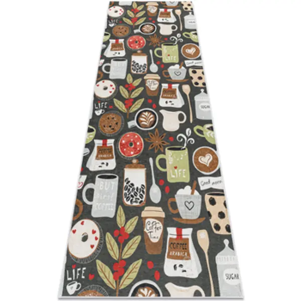Rugsx Rugsx  Tepisi ANDRE 1297 pranje tepiha Šalica, kava, kuhinja, 80x200 cm  Rugsx