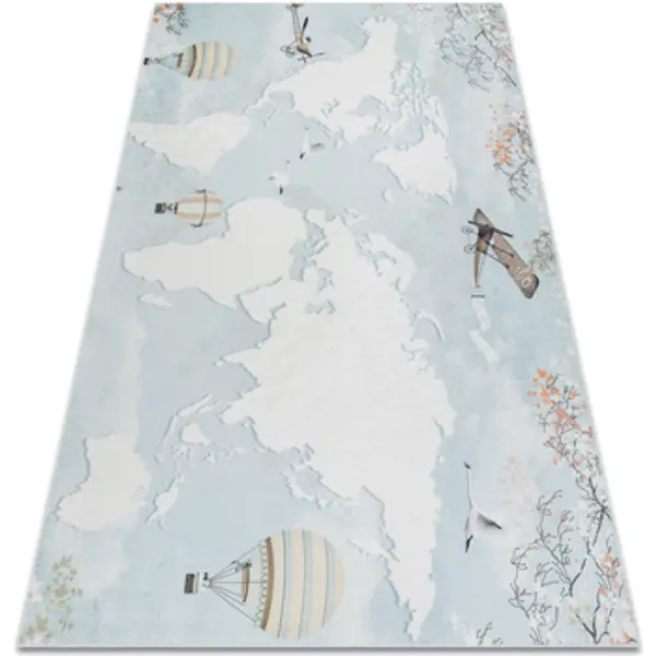 Rugsx Rugsx  Tepisi BAMBINO 1163 pranje tepiha Karta svijeta, svijet 80x150 cm  Rugsx