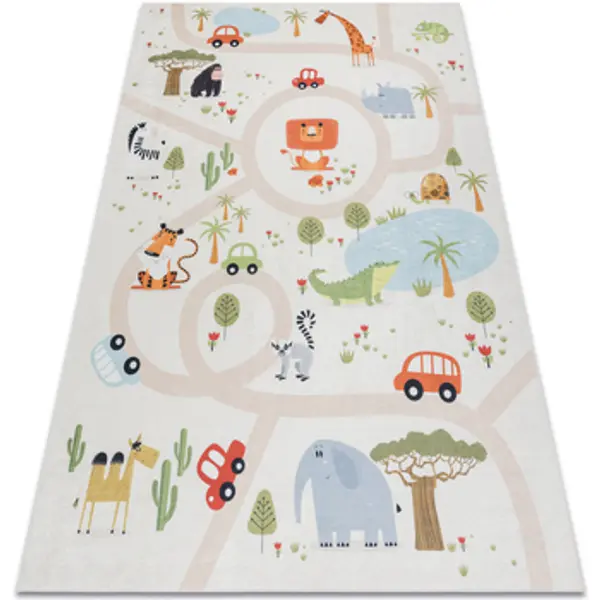 Rugsx Rugsx  Tepisi BAMBINO 1165 pranje tepiha Zoološki vrt za 140x190 cm  Rugsx
