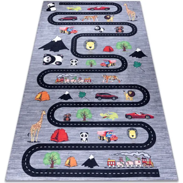 Rugsx Rugsx  Tepisi BAMBINO 2092 pranje tepiha ulicama, automobili za 120x170 cm  Rugsx