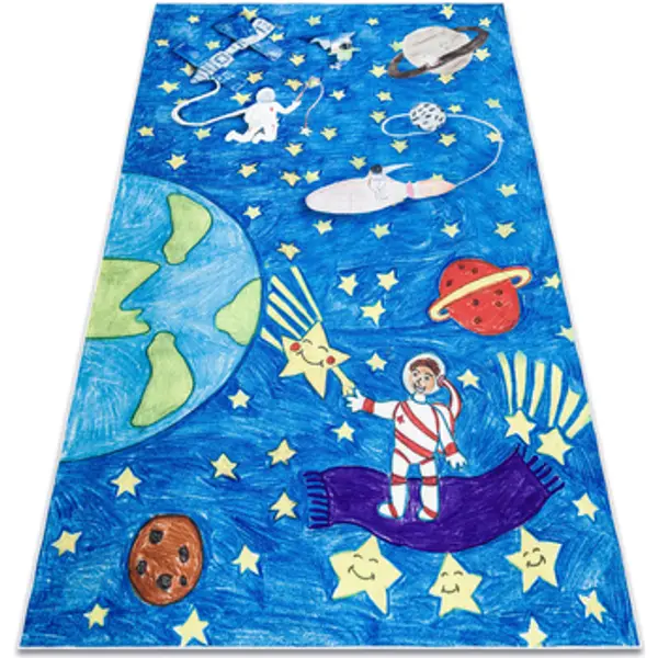 Rugsx Rugsx  Tepisi BAMBINO 2265 pranje tepiha Svemir, raketa za 120x170 cm  Rugsx