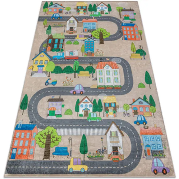 Rugsx Rugsx  Tepisi BAMBINO 34600 pranje tepiha Grad, ulice za 120x170 cm  Rugsx