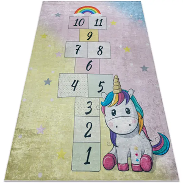Rugsx Rugsx  Tepisi BAMBINO 54060 pranje tepiha Eenhoorn, poskoci za 120x170 cm  Rugsx