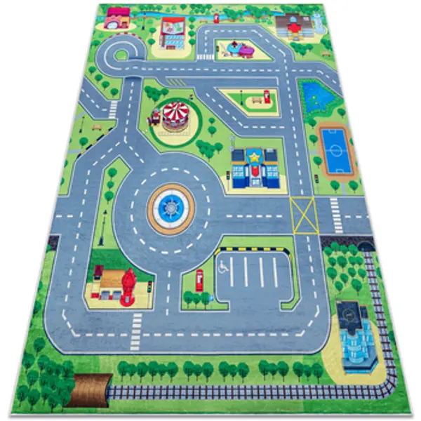 Rugsx Rugsx  Tepisi BAMBINO 9028 pranje tepiha Grad, ulice za 140x200 cm  Rugsx