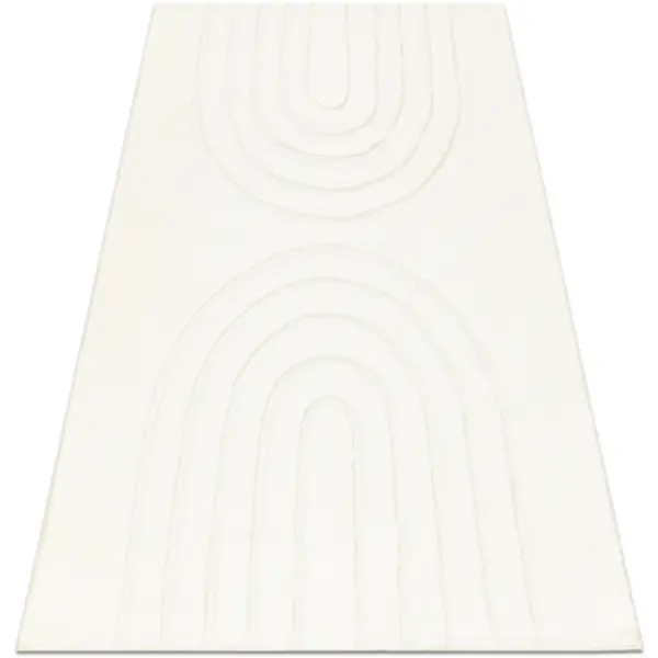 Rugsx Rugsx  Tepisi CURVY bijela 11 Arches periva prostirka, teksturir 120x170 cm  Rugsx