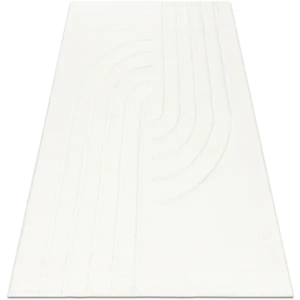 Rugsx Rugsx  Tepisi CURVY bijela 11 Curves periva prostirka, teksturir 120x170 cm  Rugsx