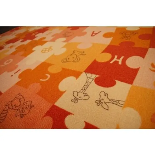 Rugsx Rugsx  Tepisi Dječji Tepih PUZZLE naranča  100x100 cm  Rugsx