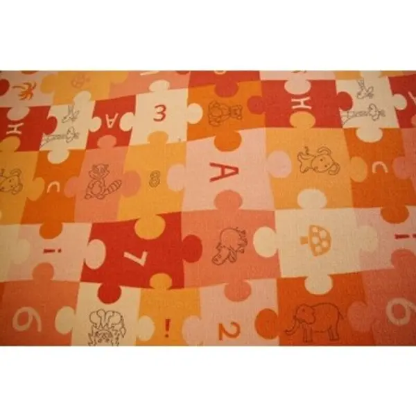 Rugsx Rugsx  Tepisi Dječji Tepih PUZZLE naranča  100x400 cm  Rugsx