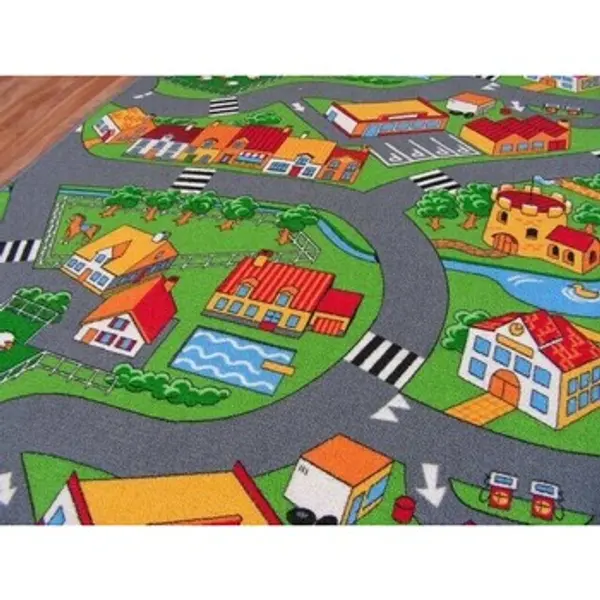 Rugsx Rugsx  Tepisi Dječji Tepih ulicama MALO SELO 150x250 cm  Rugsx