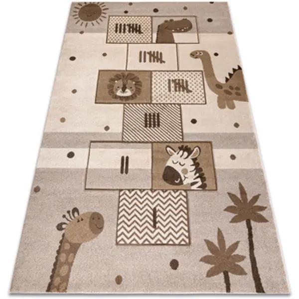 Rugsx Rugsx  Tepisi KIDDO tepih 3868 bež / krem, igra 80x150 cm  Rugsx