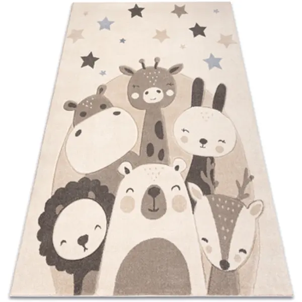 Rugsx Rugsx  Tepisi KIDDO tepih 5637 krem / bež, životinje, 80x150 cm  Rugsx