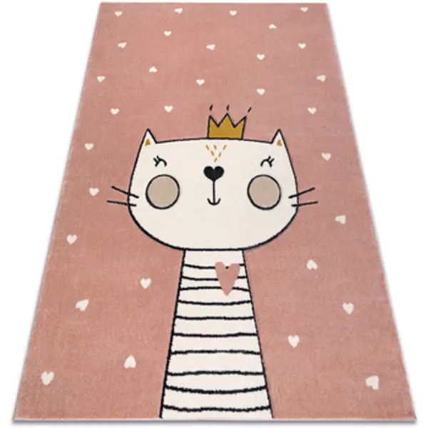 Rugsx Rugsx  Tepisi KIDDO tepih 6106 svijetla ružičasta / bijeli 160x220 cm  Rugsx