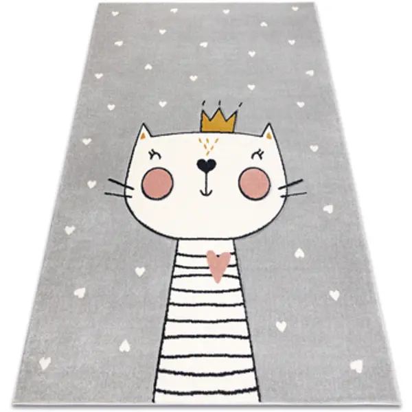 Rugsx Rugsx  Tepisi KIDDO tepih 6106 svijetlo siva / bijeli 160x220 cm  Rugsx