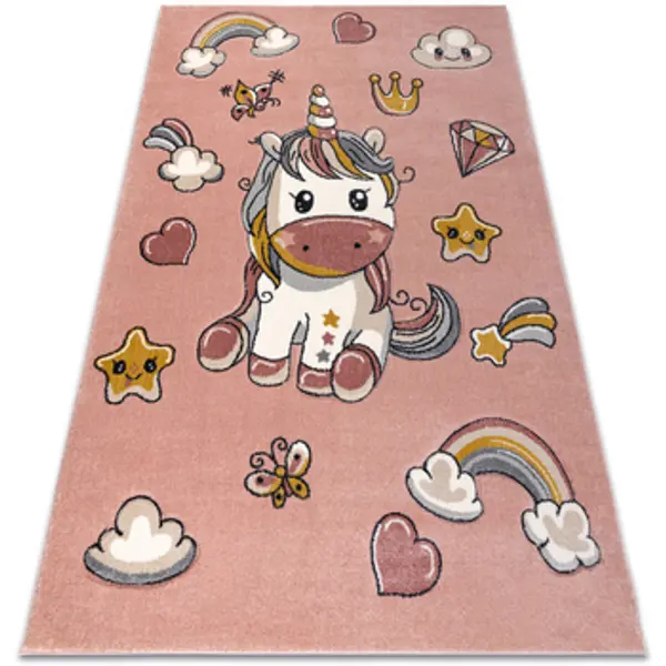 Rugsx Rugsx  Tepisi KIDDO tepih 6110 svijetla ružičasta / bijeli, 200x290 cm  Rugsx