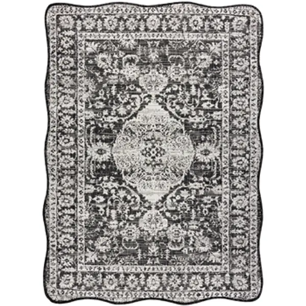 Rugsx Rugsx  Tepisi ORGANIC 2762 sisal tepih Ornament, okvir crno 240x330 cm  Rugsx
