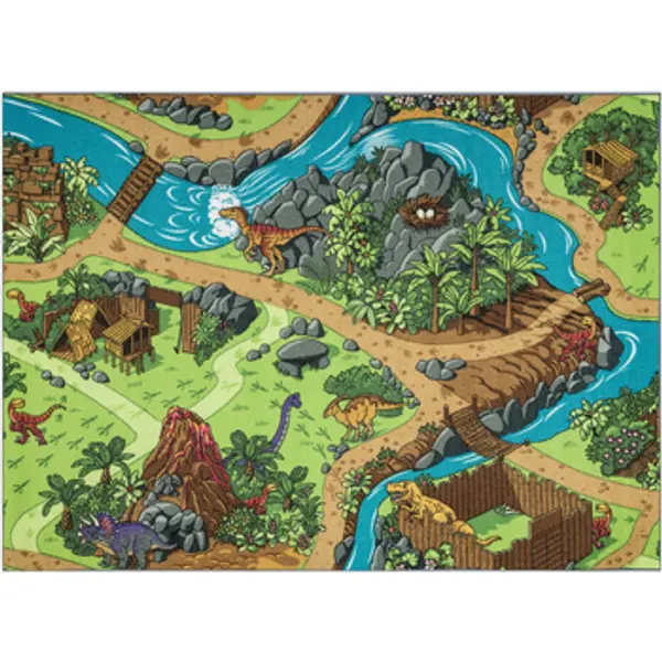 Rugsx Rugsx  Tepisi REBEL ROADS TEPIH Dino World 29 Dinosauri, 140x200 cm  Rugsx