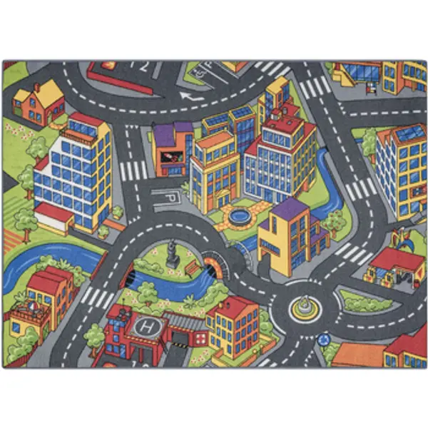Rugsx Rugsx  Tepisi REBEL ROADS TEPIH  Town life 97 95x133 cm  Rugsx