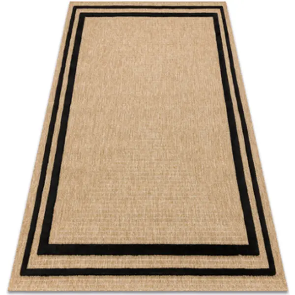 Rugsx Rugsx  Tepisi SPARK 0687 bež / crni tepih - 160x220 cm  Rugsx