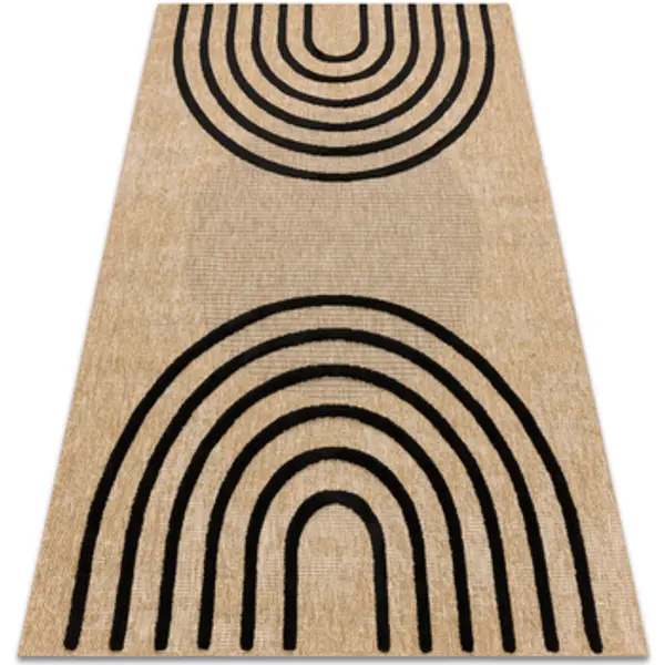 Rugsx Rugsx  Tepisi SPARK 0688 bež / crni tepih - 160x220 cm  Rugsx