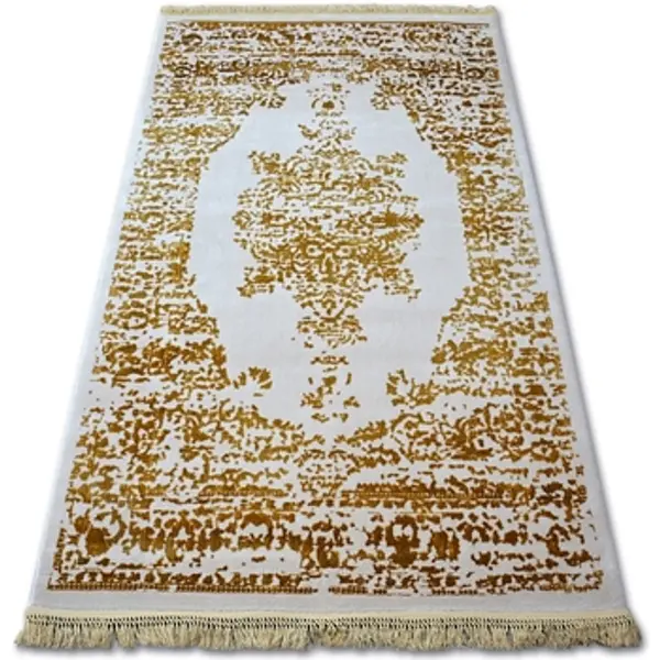Rugsx Rugsx  Tepisi Tepih AKRIL MANYAS 192AA Ivory/Zlatna resa 80x300 cm  Rugsx