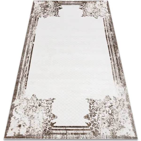 Rugsx Rugsx  Tepisi Tepih AKRIL VALS 039 Cvijeće okvir Ivory 80x100 cm  Rugsx